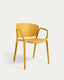 Chaise empilable d’extérieur Ania jaune