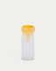 Vase Kelse en verre transparent et orange 30,5 cm