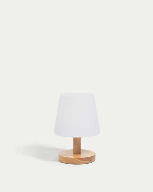 Lampe de table Ambar en polyéthylène et bois