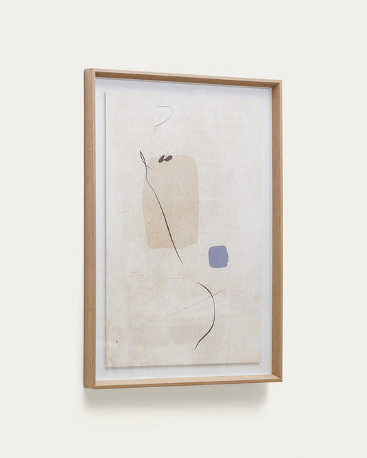 Tableau abstrait Sormi beige 50 x 70 cm