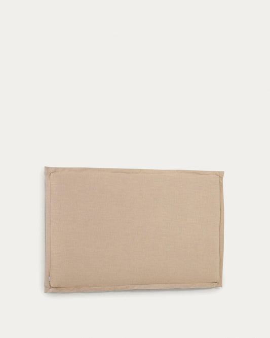 Tête de lit déhoussable Tanit en lin beige pour lit jusqu’à 180 cm