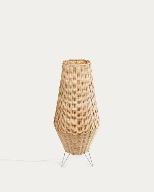 Lampe de table taille moyenne Kamaria en rotin finition naturelle