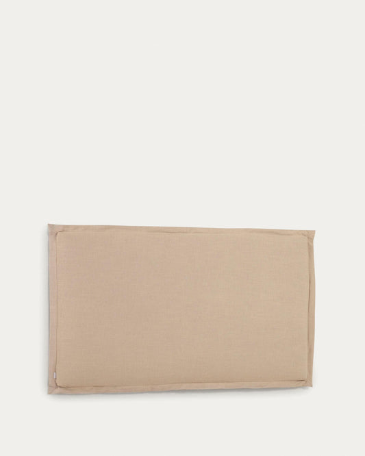 Tête de lit déhoussable Tanit en lin beige pour lit jusqu’à 200 cm
