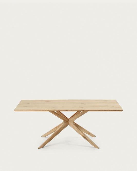 Table Armande en contreplaqué de chêne avec finition blanchie 200 x 100 cm
