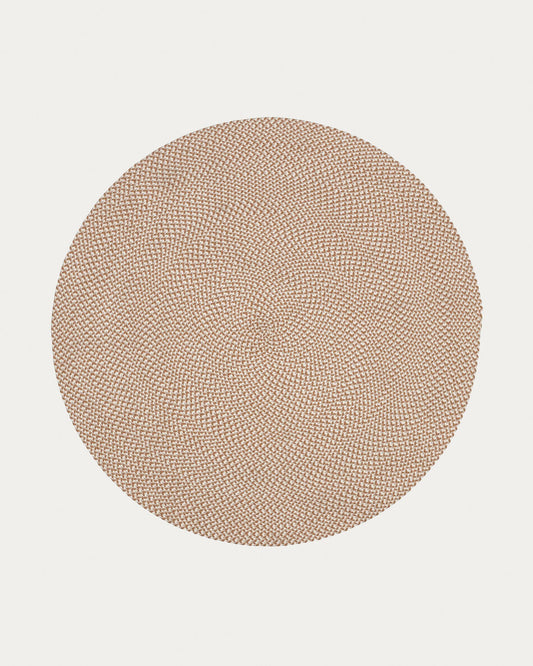 Tapis rond Rodhe 100 % PET beige Ø 150 cm