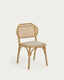 Chaise Doriane bois de chêne finition naturelle siège revêtement en tissu FSC Mix Credit