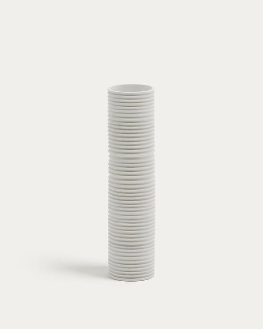 Vase Sibone en céramique blanche 11 cm