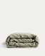 Housse de couette Sirale 100 % satin de coton fini lavé vert pour lit de 90 cm