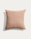 Housse de coussin Nerel en coton et lin jacquard orange 50 x 50 cm