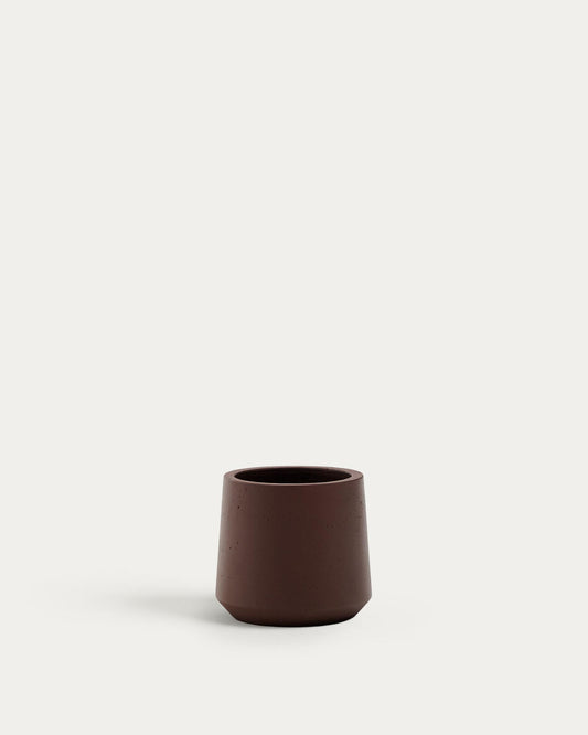 Cache-pot Calun en ciment grenat Ø 32 cm