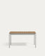 Table extensible d’extérieur Canyelles en polywood et aluminium gris clair 140 (200) x 90 cm