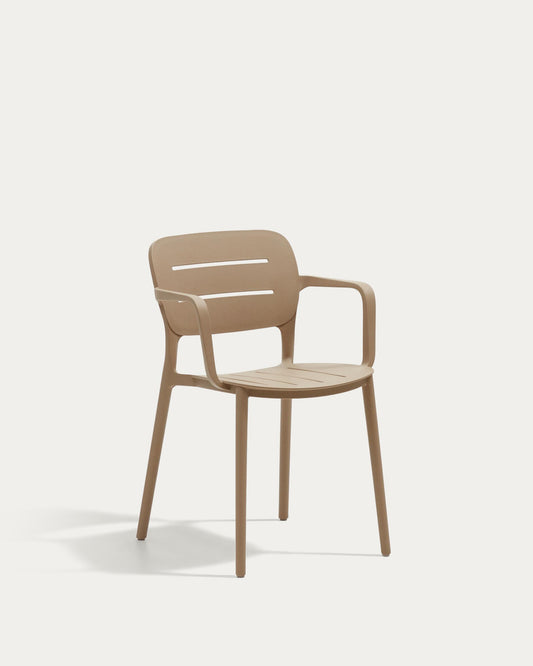 Chaise empilable d’extérieur Morella beige