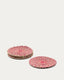 Ensemble de 4 sous-verres Rivela en jonc de mer rouge