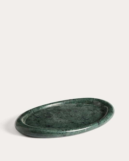 Plateau Lenorel en marbre vert 43 x 28 cm