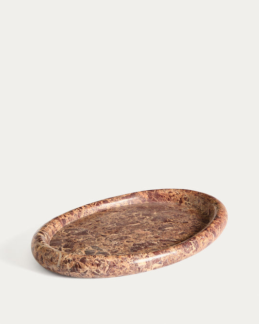 Plateau Lenorel en marbre grenat 43 x 28 cm
