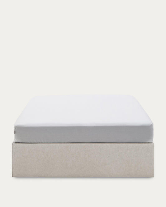 Sommier coffre Matters beige pour matelas de 150 x 190 cm