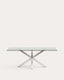Table Argo en verre et pieds en acier inoxydable 200 x 100 cm