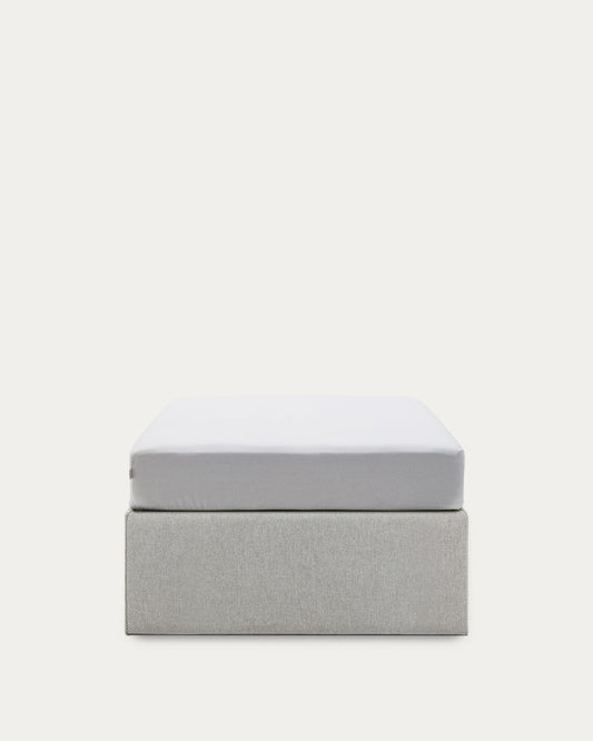 Sommier coffre Matters gris pour matelas de 90 x 190 cm