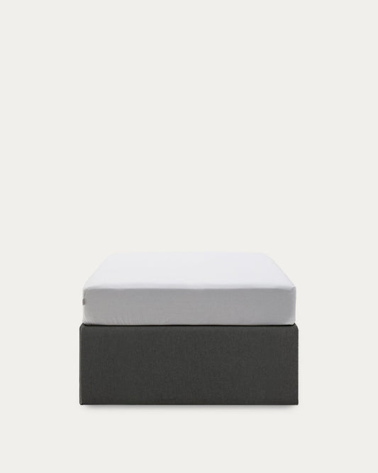 Sommier coffre Matters noir pour matelas de 90 x 190 cm
