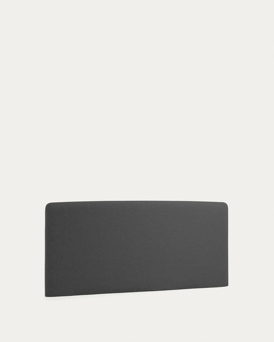 Housse de tête de lit Dyla noire pour lit jusqu’à 150 cm