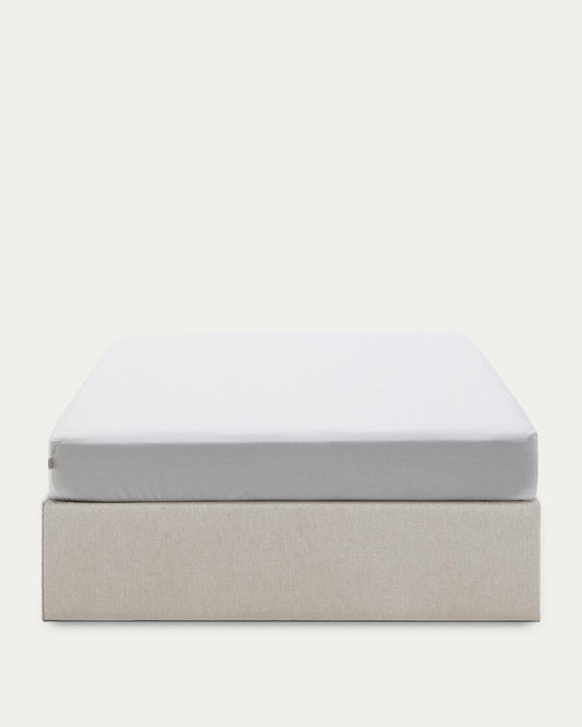 Sommier coffre Matters beige pour matelas de 160 x 200 cm
