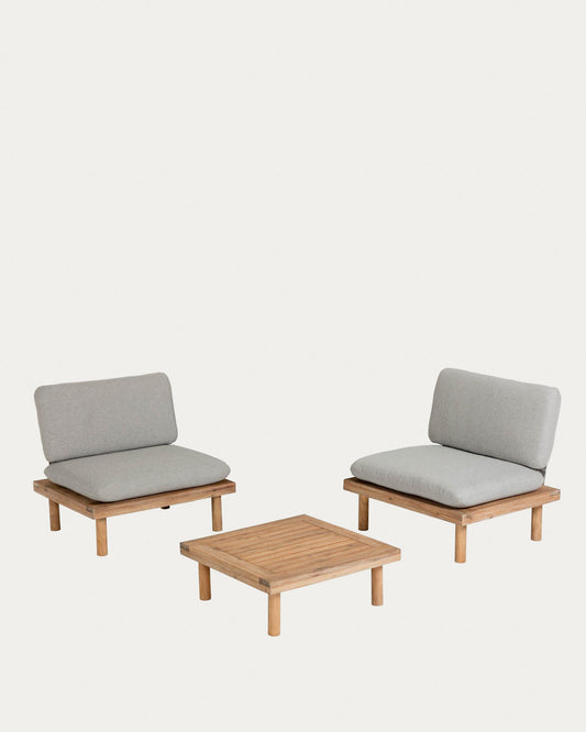 Ensemble Viridis de 2 fauteuils et 1 table FSC 100 %