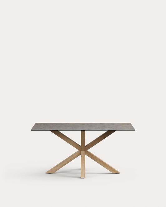 Table New Argo 160x90 cm, Porcelanique Technique Iron Moss