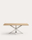 Table Argo en mélaminé finition naturelle et pieds en acier inoxydable 200 x 100 cm