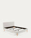Housse pour lit Dyla en bouclette blanche pour matelas de 160 x 200 cm