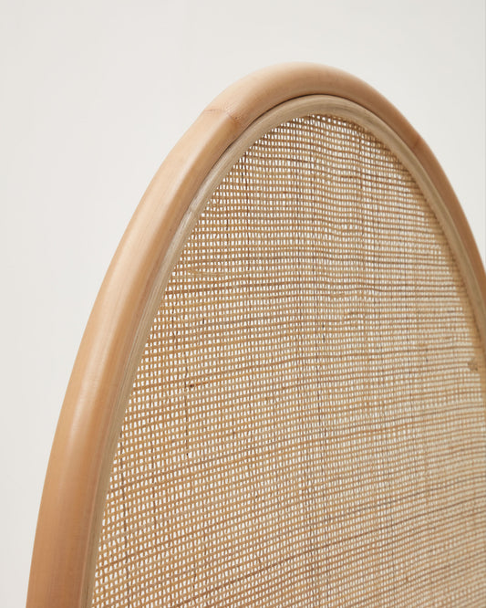 Tête de lit ronde Quiterie en rotin naturel 90 cm