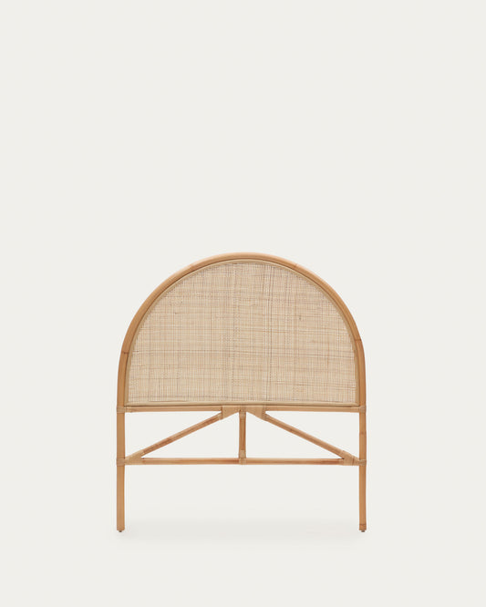 Tête de lit ronde Quiterie en rotin naturel 90 cm