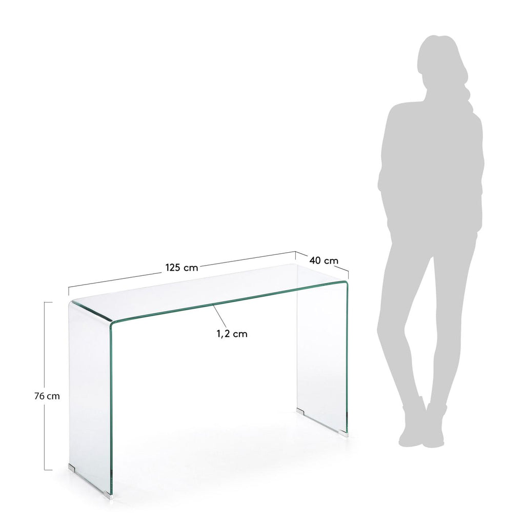 Console Burano en verre 125 x 40 cm