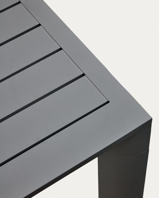 Table de jardin Culip en aluminium finition grise 180 x 90 cm