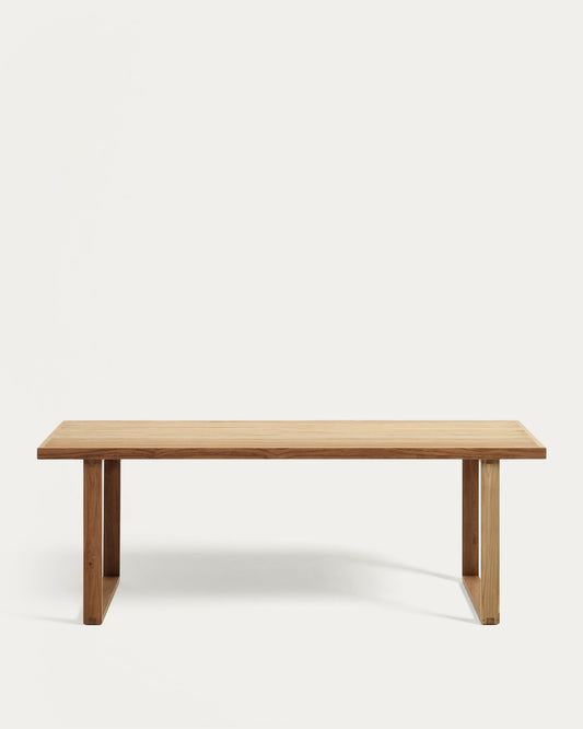 Table 100 % d'extérieur Canadell en bois de teck recyclé 220 x 100 cm