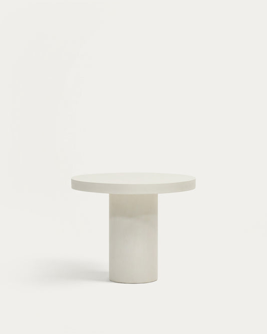 Table ronde Aiguablava en ciment blanc Ø 90 cm