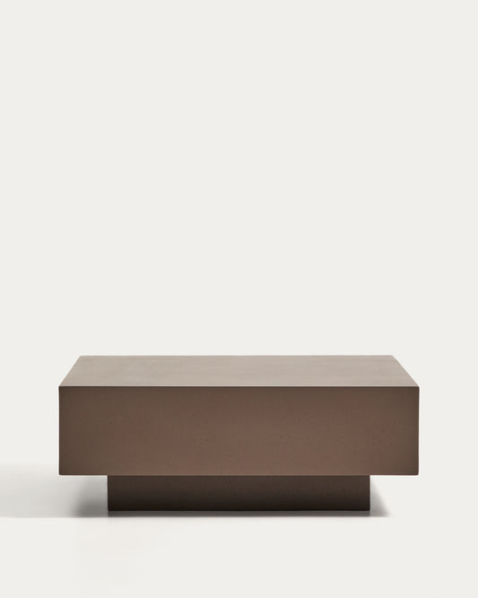 Table basse Rustella en ciment marron 80 x 60 cm