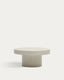Table basse ronde Aiguablava en ciment blanc Ø 90 cm