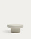 Table basse ronde Aiguablava en ciment blanc Ø 66 cm