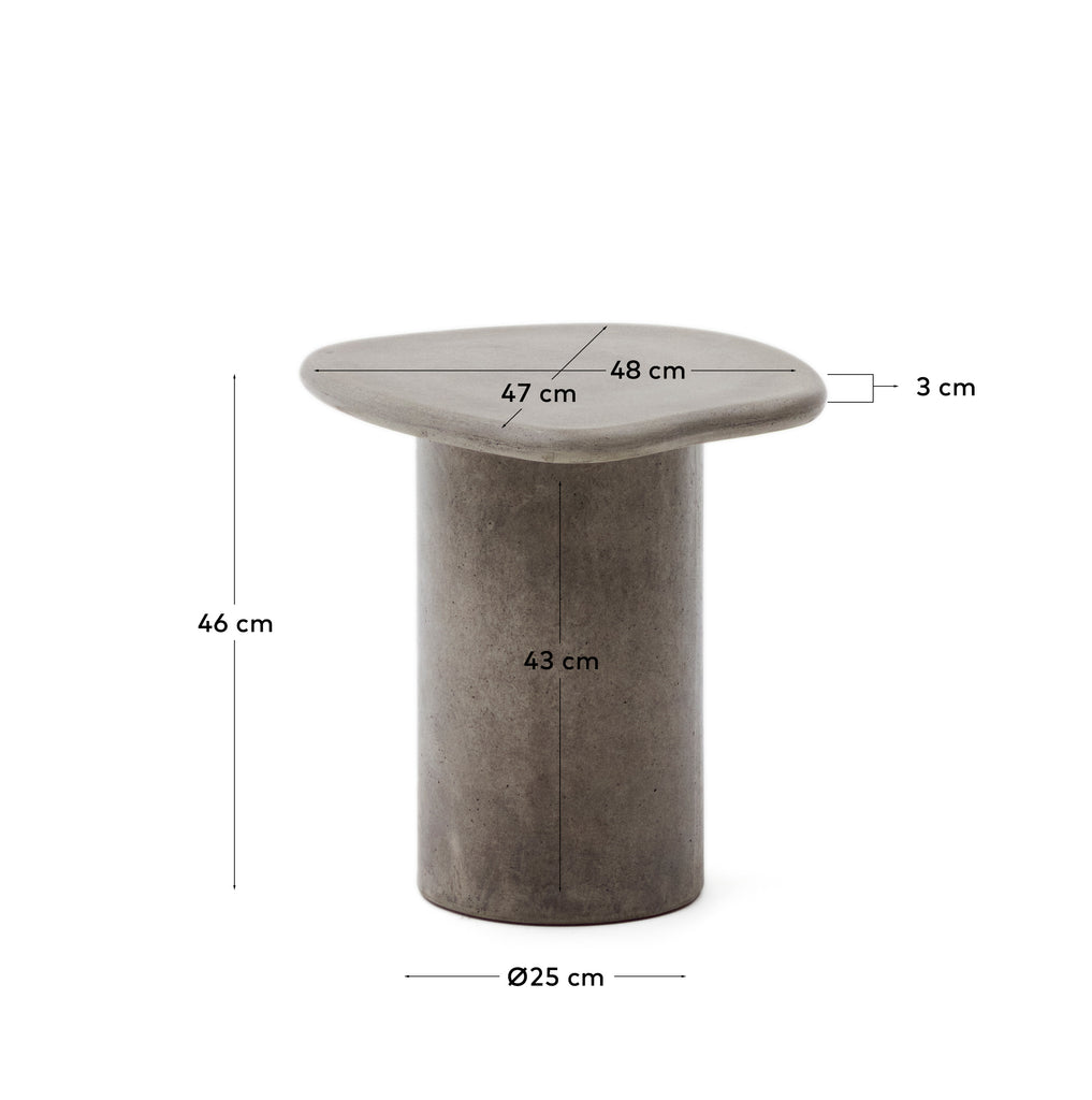 Table d'appoint Macarella en ciment 48 x 47 cm