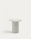 Table d'appoint Macarella en ciment blanc 48 x 47 cm