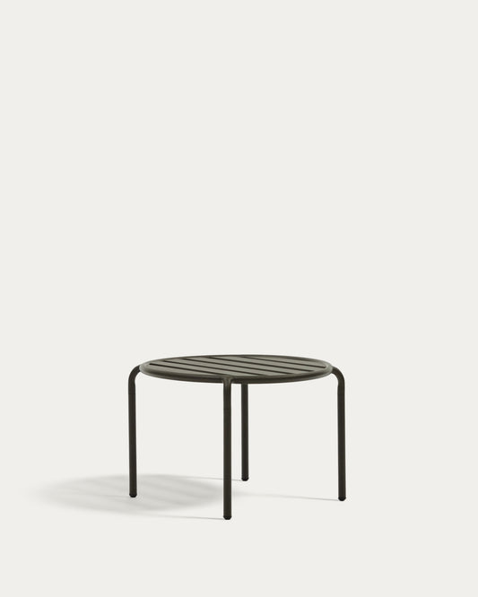 Table d'appoint de jardin Joncols en aluminium finition peinture verte Ø 60 cm