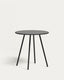 Table ronde de jardin Montjoi en acier finition grise Ø 70 cm