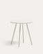Table ronde de jardin Montjoi en acier finition blanche Ø 70 cm