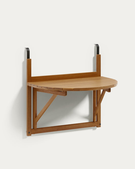 Table de balcon rabattable Amarilis en bois d’acacia 50 x 70 cm FSC 100 %