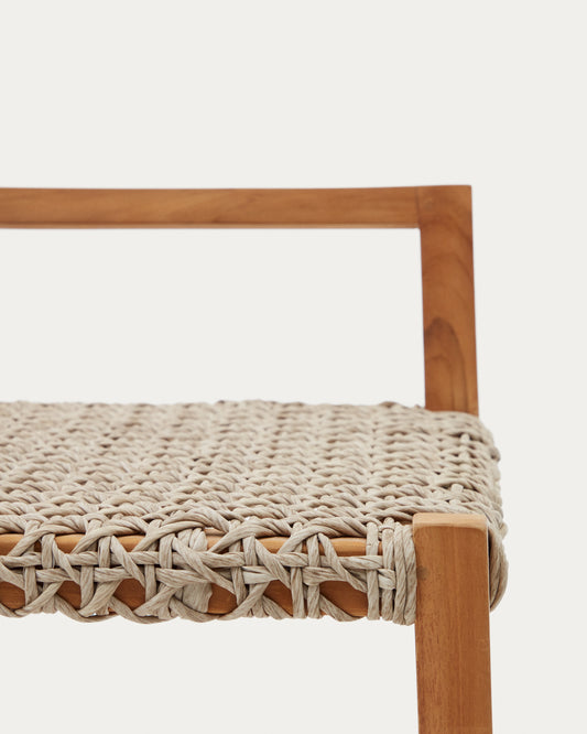 Tabouret Giverola en bois de teck 67,5 cm