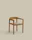 Chaise empilable Icaro en bois massif de teck finition naturelle et corde beige FSC 100 %