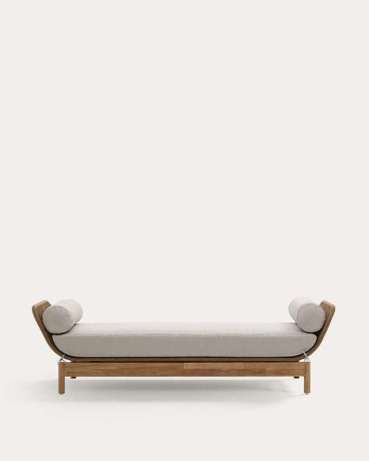 Bain de soleil Catalina beige en corde et bois d'acacia FSC 100%