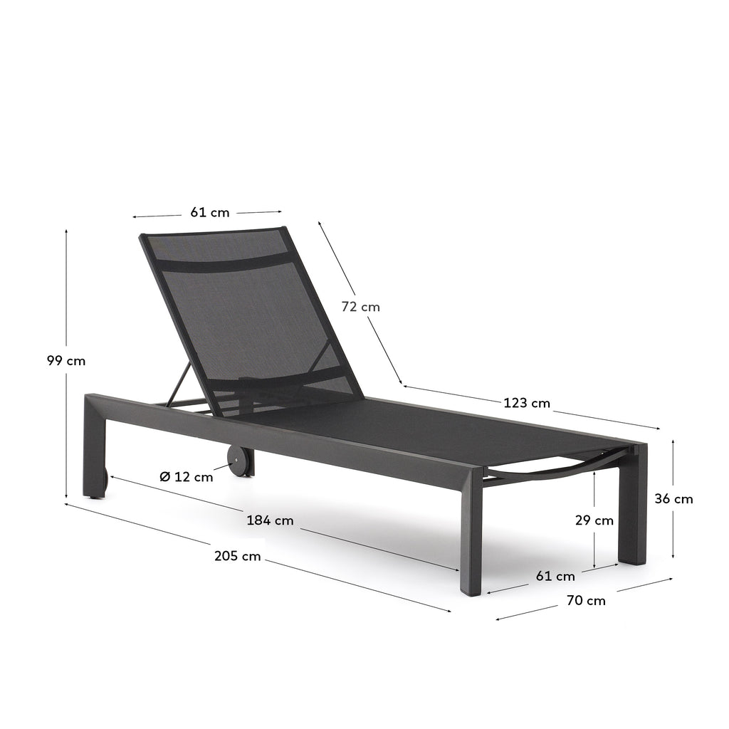 Bain de soleil Canutells en aluminium avec finition gris foncé