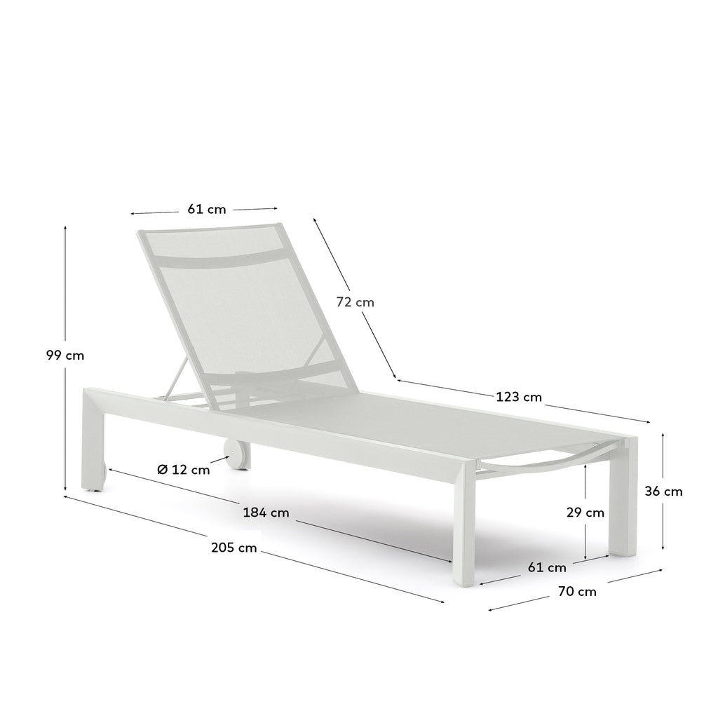 Bain de soleil Canutells en aluminium avec finition gris clair