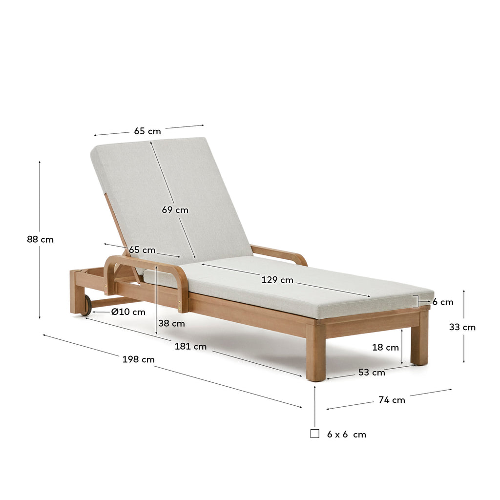 Bain de soleil Sonsaura en bois d’eucalyptus FSC 100 %